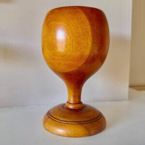 Beautiful Treen Carved Wooden Goblet